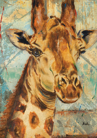 Hand Painted Giraffe Flag image 1