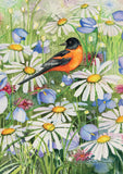 Baltimore Oriole And Daisies Flag image 2