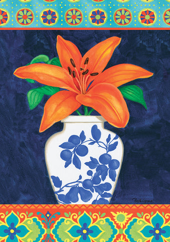 China Vase Lily Flag image 1