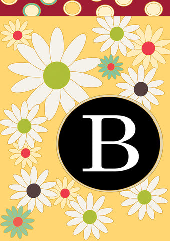 Floral Monogram-B Flag image 1