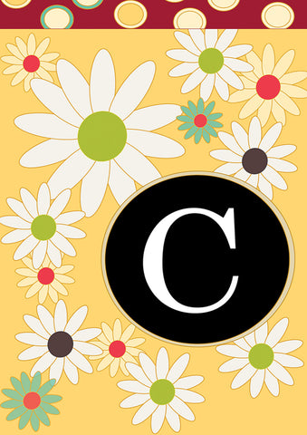 Floral Monogram-C Flag image 1
