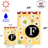 Floral Monogram-F Flag image 6