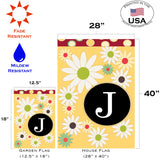 Floral Monogram-J Flag image 6