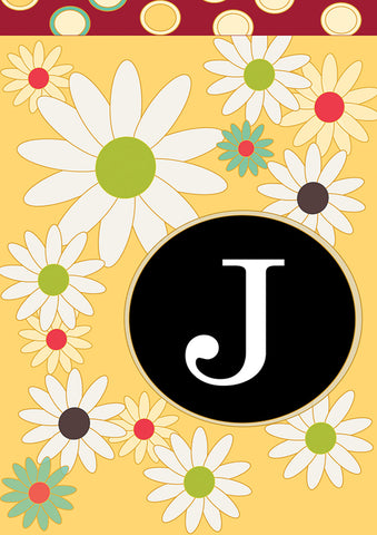 Floral Monogram-J Flag image 1