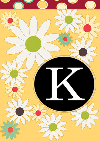 Floral Monogram-K Flag image 1