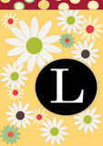 Floral Monogram-L Flag image 2
