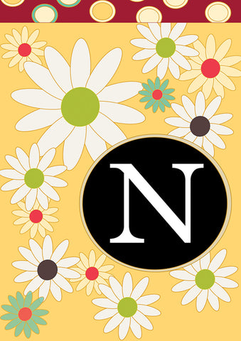 Floral Monogram-N Flag image 1
