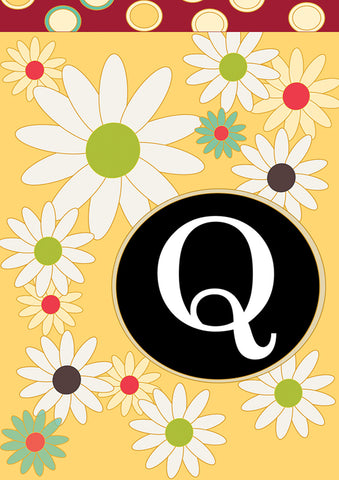 Floral Monogram-Q Flag image 1
