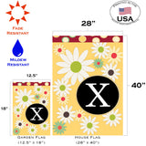Floral Monogram-X Flag image 6