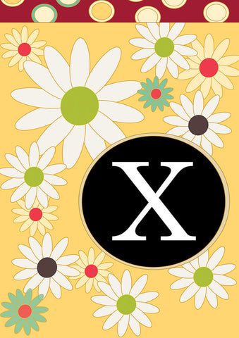 Floral Monogram-X Flag image 1