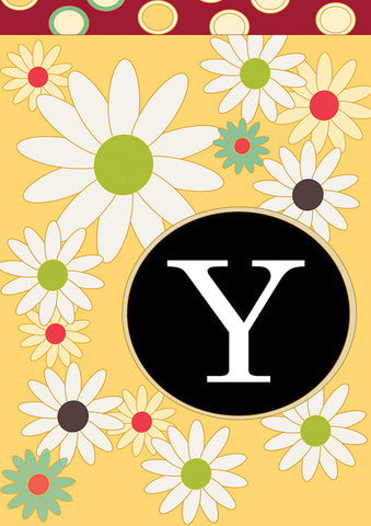 Floral Monogram-Y Flag image 1