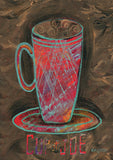 Oil Pastel Cup Of Joe Flag image 2