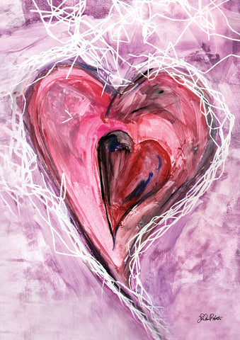 Watercolor Heart Flag image 1