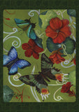 Butterflies And Flowers Flag image 2