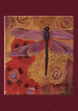 Dragonfly And Poppies Flag image 2