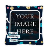 "Happy Birthday - Dark Blue" Custom 18 x 18 Inch Pillow Case (2-Pack)