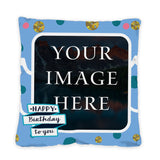 "Happy Birthday - Light Blue" Custom 18 x 18 Inch Pillow Case (2-Pack)