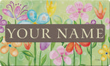 Spring Blooms Personalized Text Doormat Your Image Here Custom Product Image