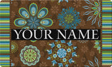 Floral Spice Personalized Text Doormat Your Image Here Custom Product Image