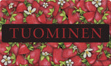 Strawberry Collage Personalized Text Doormat Example of Personalization Custom Product Image