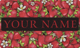 Strawberry Collage Personalized Text Doormat Your Image Here Custom Product Image