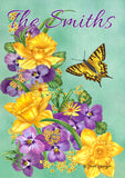 "Frolic in the Flowers" Personalized Garden Flag (12.5 x 18")