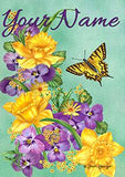 Frolic in the Flowers Personalized Garden Flag (12.5 x 18")