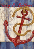 "Rustic Anchor And Compass" Personalized House Flag (28 x 40")